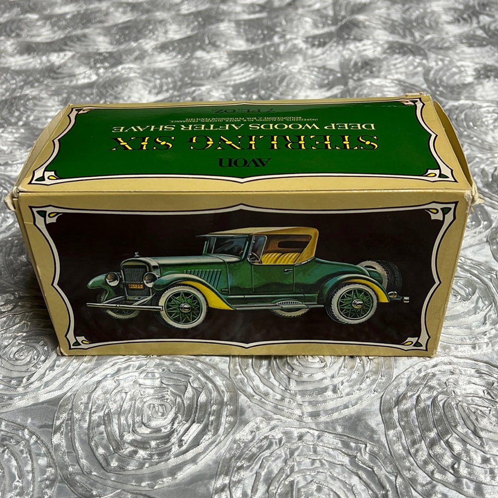 Avon Sterling Six Deep woods after shave empty car bottle collection